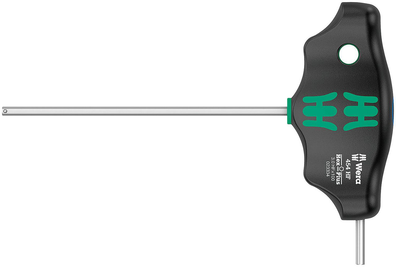 Innensechskant-Schraubendreher WERA 454 HF Serie 400 Quergriff, Hex-Plus, mit Haltefunktion, SW 3,0 x 100 mm Innensechskant-Schraubendreher WERA 454 HF Serie 400 Quergriff, Hex-Plus, mit Haltefunktion, SW 3,0 x 100 mm