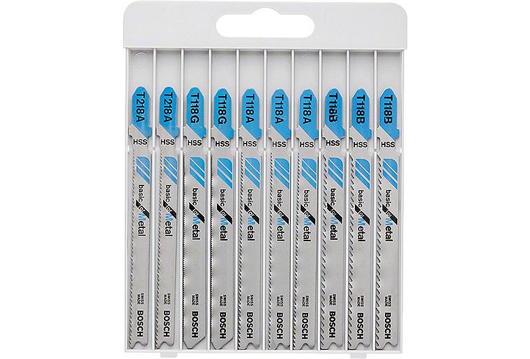 Stichsägeblätterset BOSCH® 10 - teilig für Schnitte in Metall Stichsägeblätterset BOSCH® 10 - teilig für Schnitte in Metall