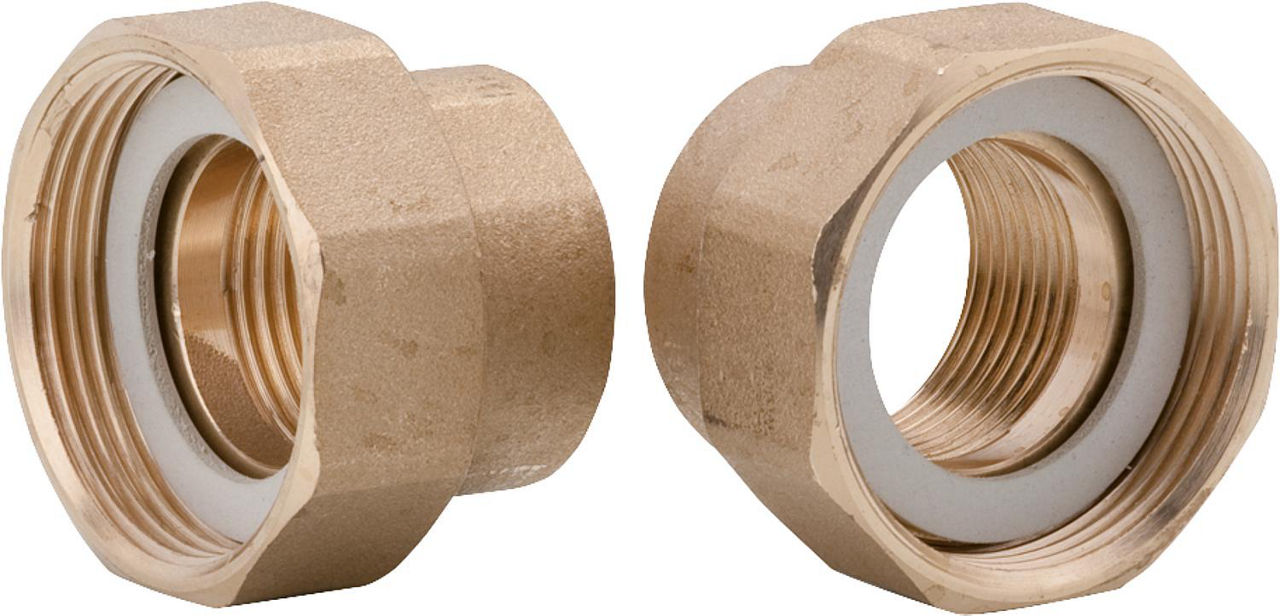 Verschraubungssatz DN20 (3/4") aus Messing, für Umwälzpumpen Verschraubungssatz DN20 (3/4") aus Messing, für Umwälzpumpen