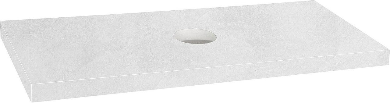 Konsole Blata Zementoptik weiß m. WT Bohrung mit Halterung 1200x56x510 mm