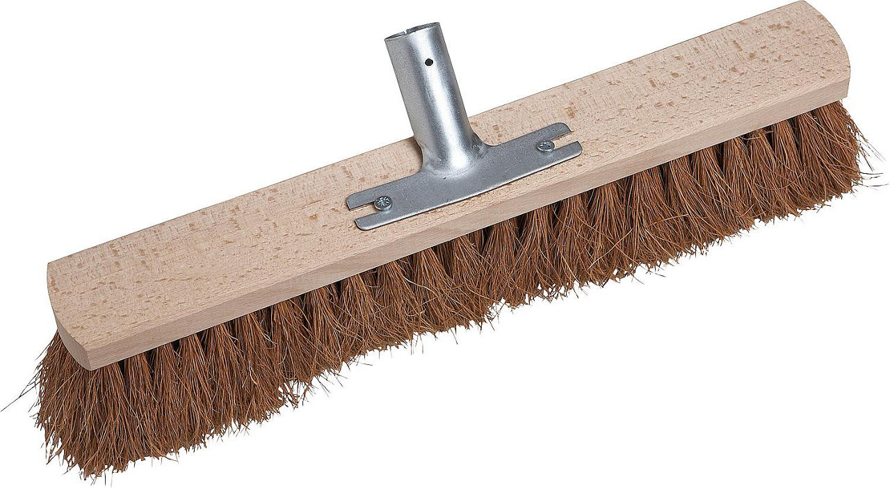 Saalbesen 40cm Holz Kokos-Bestückung 7-Reihig mit Metallhalter Saalbesen 40cm Holz Kokos-Bestückung 7-Reihig mit Metallhalter
