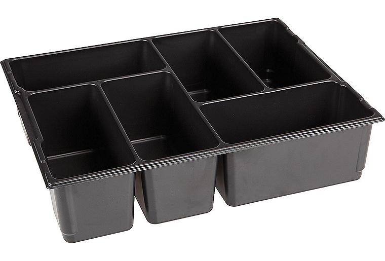 Kleinteileeinsatz, 6 Mulden, zu L-Boxx L136 + LS-Boxx 306, 405x315x85mm Kleinteileeinsatz, 6 Mulden, zu L-Boxx L136 + LS-Boxx 306, 405x315x85mm
