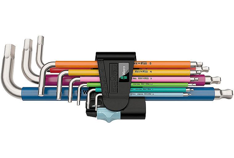 Winkelschlüsselsatz WERA 9-teilig, farblich gekennzeichnet Edelstahl, 1,5 - 10,0mm Winkelschlüsselsatz WERA 9-teilig, farblich gekennzeichnet Edelstahl, 1,5 - 10,0mm