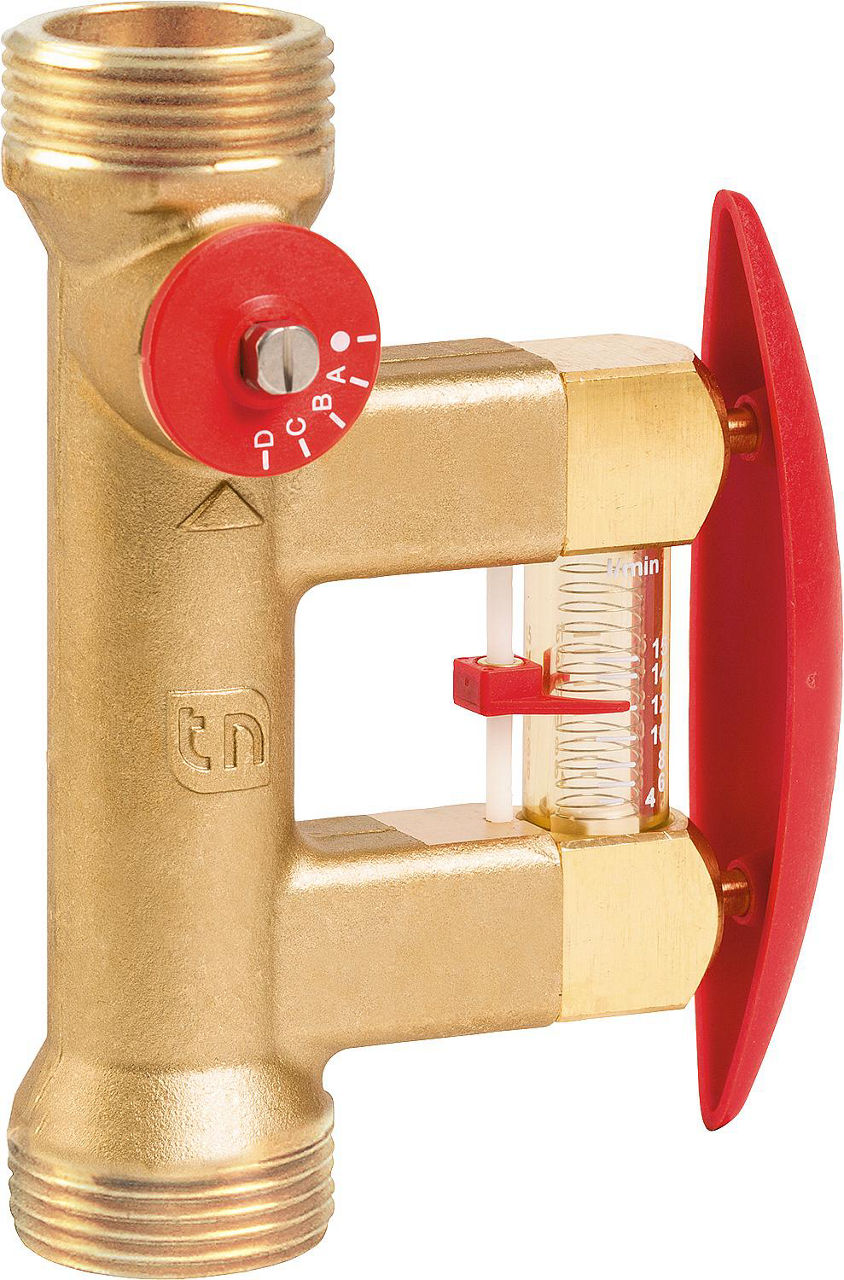 Abgleichventil Tacosetter Bypass 100, DN 32 AG 11/2"x11/2", 20-70l/min, Kvs: 17,0