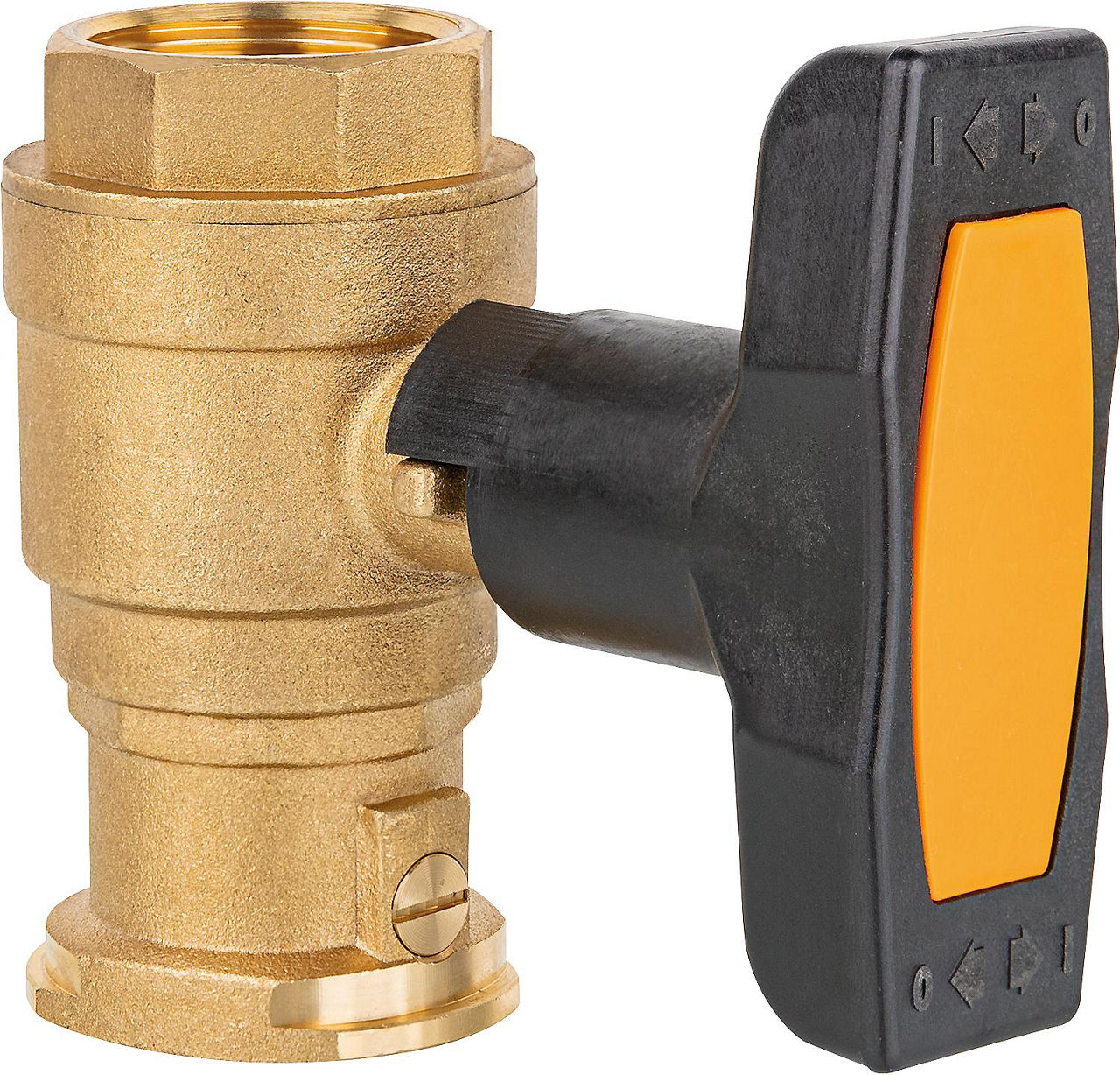 Solar-Isolier-T-Kugelhahn Typ F SKB, DN25 (1") IG x DN25 (1") Flansch, voller Durchgang