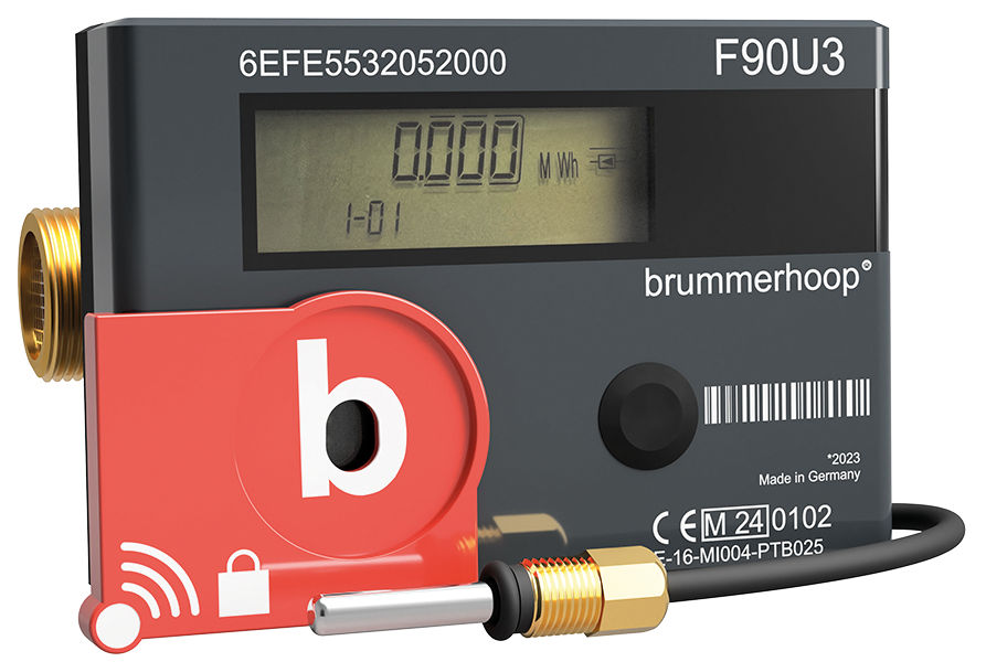Kompakt-Ultraschallwärmezähler F90U3, Funk, Qp 2,5 m², DN20, 130mm