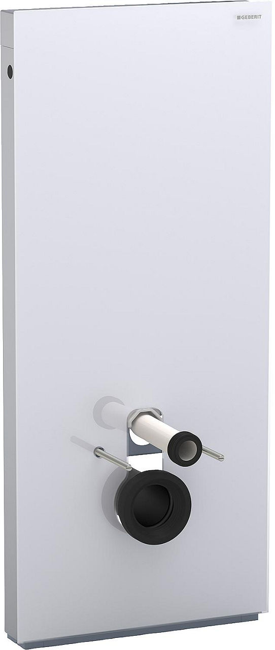 Sanitärmodul Geberit Monolith für Wand-WC 114cm,Glas weiss, Seitenverkl.alu gebürst. Sanitärmodul Geberit Monolith für Wand-WC 114cm,Glas weiss, Seitenverkl.alu gebürst.
