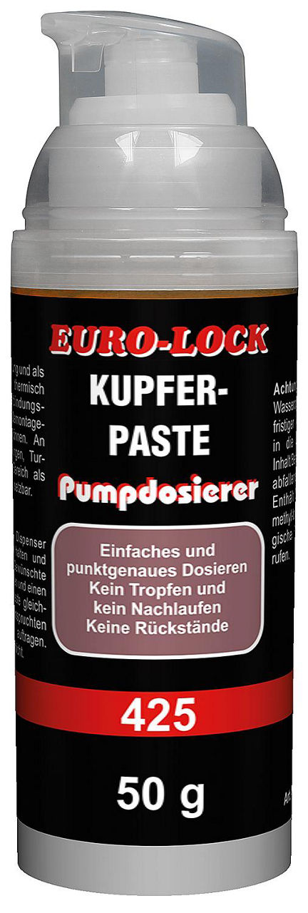 Kupferpaste EURO-LOCK LOS 425 50g Pumpdosierer Kupferpaste EURO-LOCK LOS 425 50g Pumpdosierer