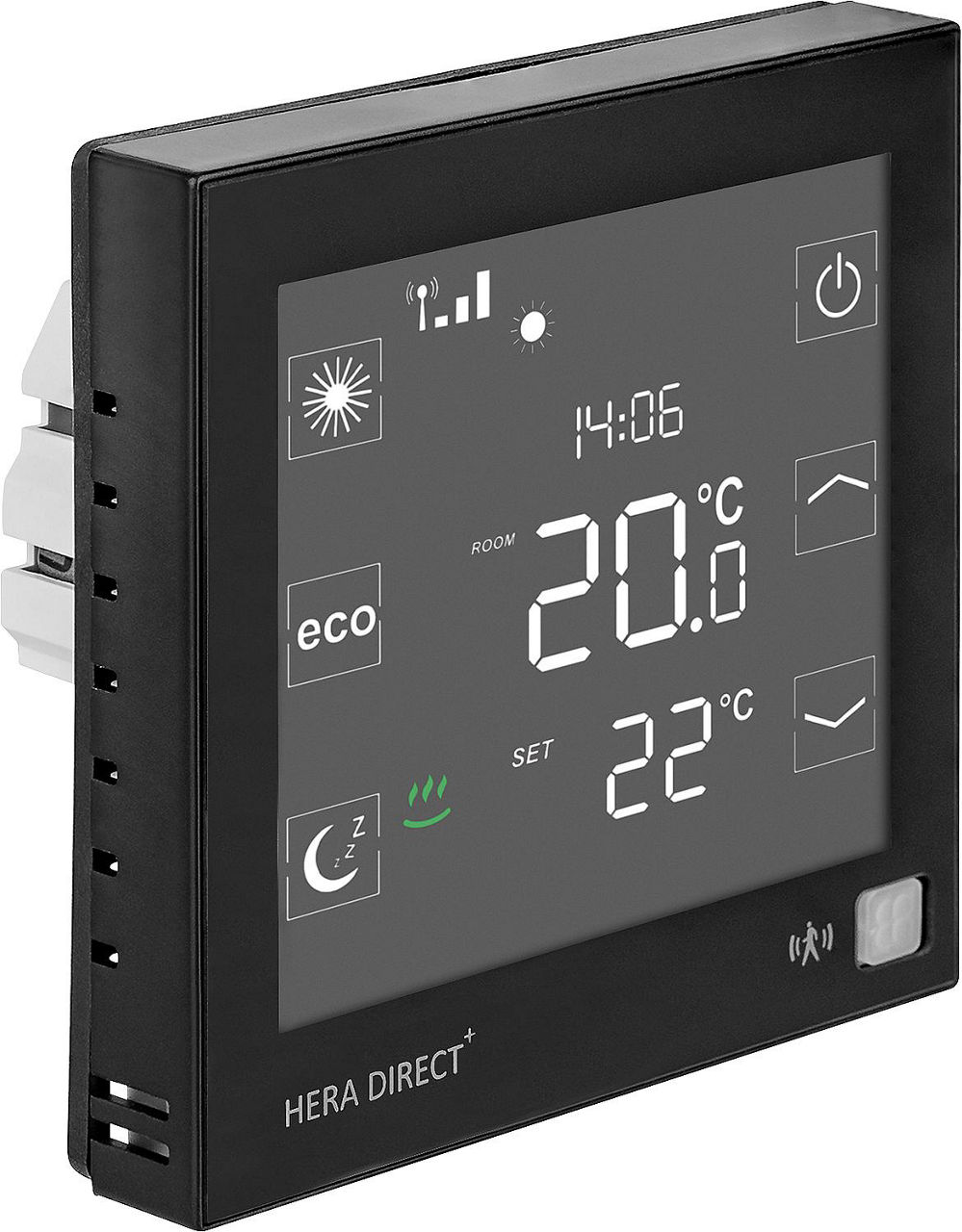 Funk-Raumthermostat Hera Direkt+, 230V, schwarz, passend für Hera+ Primus/Extensia PRO Funk-Raumthermostat Hera Direkt+, 230V, schwarz, passend für Hera+ Primus/Extensia PRO