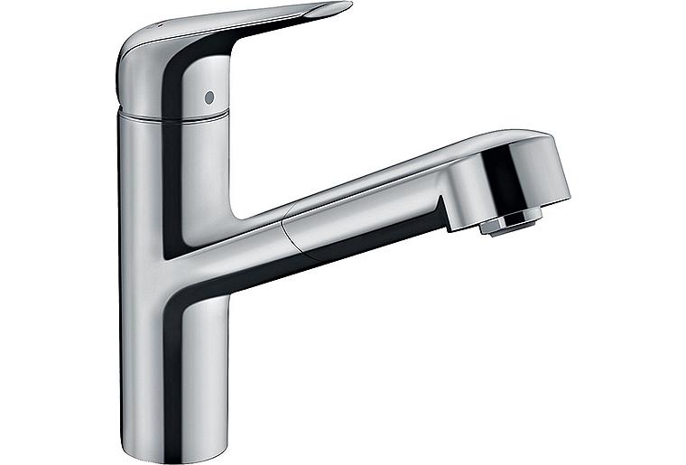 Spültischmischer Hansgrohe 100 Focus M42 mit herausziehbarem Auslauf Ausladung 206 mm chrom