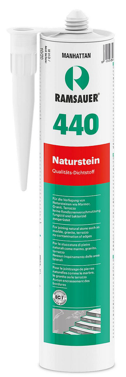 Naturstein 440 betongrau neutrale Silicondichtmasse 310ml Naturstein 440 betongrau neutrale Silicondichtmasse 310ml