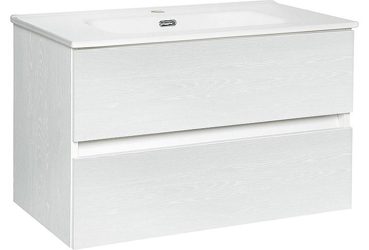 Badmöbel-Set Kora 2 Auszüge Weiss Esche Breite 805 mm Badmöbel-Set Kora 2 Auszüge Weiss Esche Breite 805 mm