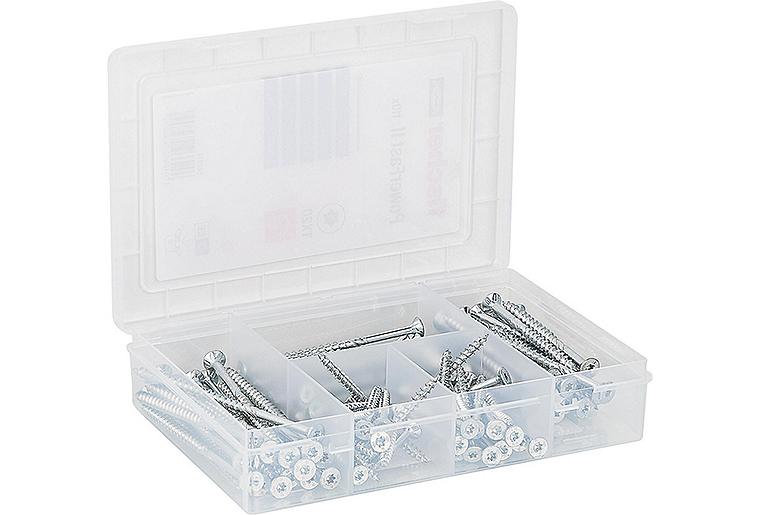 Fischer Schraubensortiment, Meisterbox PowerFast II, Senkkopf Teilgewinde, Torx®, 110- teilig