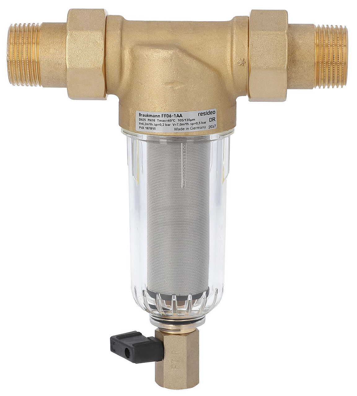 Feinfilter MiniPlus-FF FF06 Messing AA DN32 (1 1/4")