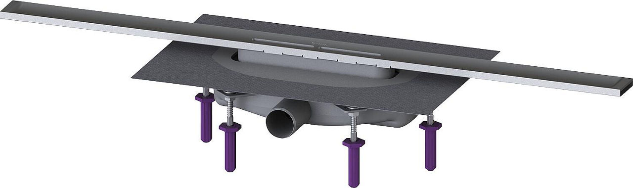 Duschrinne Kessel Linearis Infinity 60 L: 1200 mm, DN 40, Edelstahl gebürstet, mech. Geruchssperre Megastop Duschrinne Kessel Linearis Infinity 60 L: 1200 mm, DN 40, Edelstahl gebürstet, mech. Geruchssperre Megastop