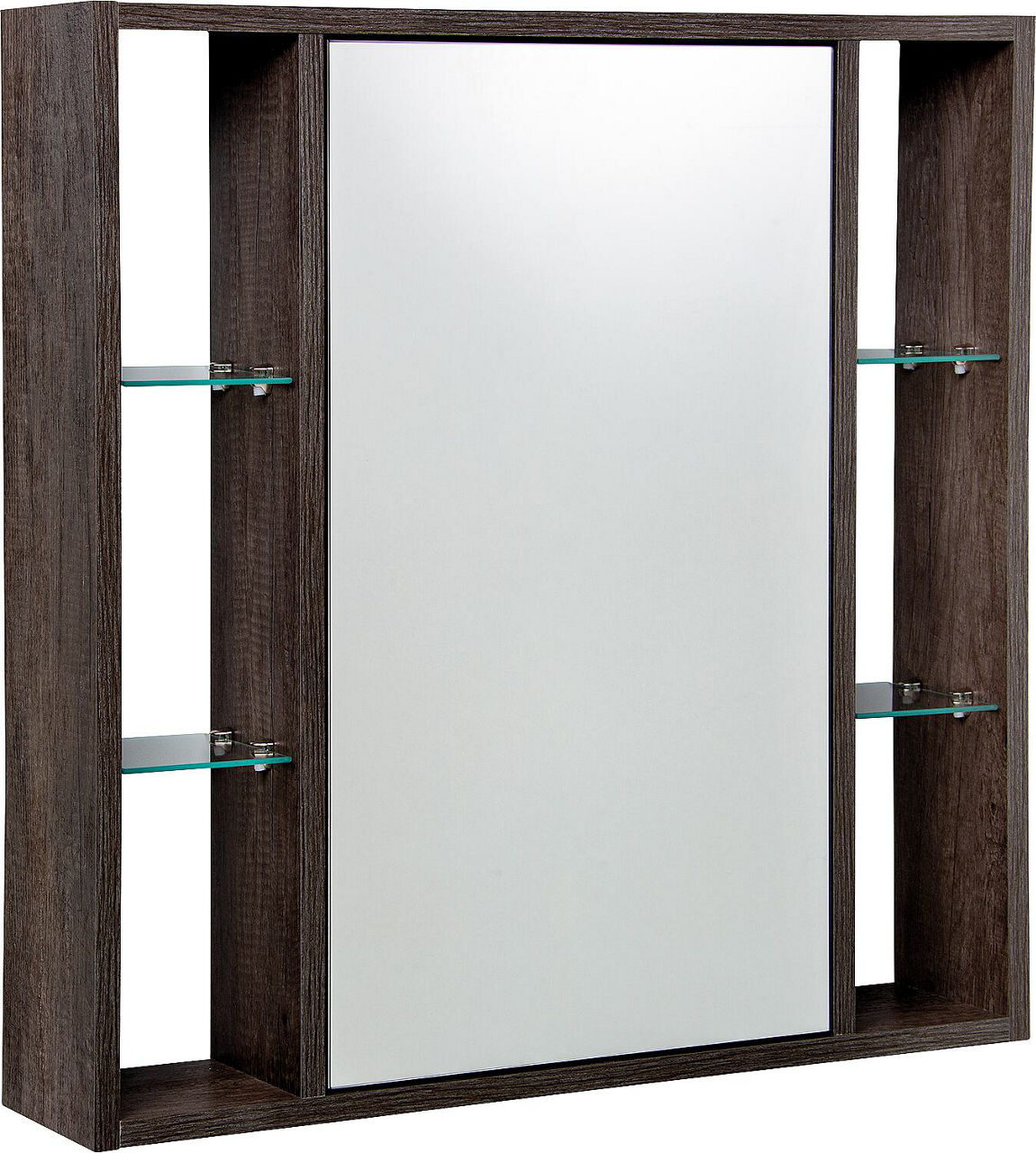 Spiegelschrank Lucky m. offenen Seitenteile und 1 Türe, mit E-Box, Chateau Eiche, 740x750x160mm Spiegelschrank Lucky m. offenen Seitenteile und 1 Türe, mit E-Box, Chateau Eiche, 740x750x160mm