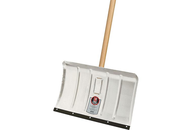 Ideal-Schneeräumer Leichtmetall 50cm breit,Flüsterkante, Hartholzstiel