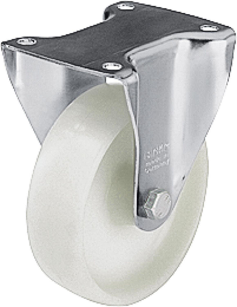 Bockrolle Polyamid B-PO 80G Tragfähigkeit 150kg, Rad-Ø 80mm, Plattengröße 100x85mm Bockrolle Polyamid B-PO 80G Tragfähigkeit 150kg, Rad-Ø 80mm, Plattengröße 100x85mm