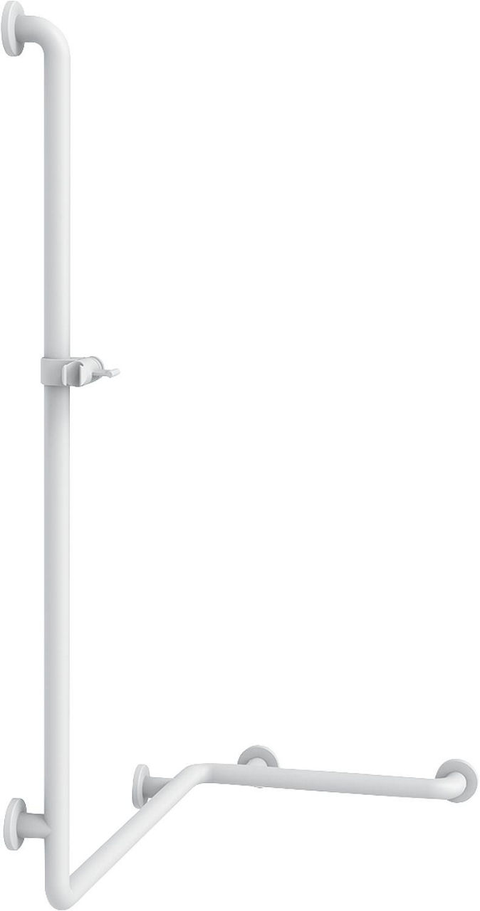 Duschhandlauf mit Brausehalterstange Farbe: Weiß 19 763x400x1158mm /inkl Befestigung