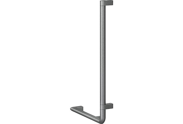 Winkelgriff Serie Cavere aus Alu., Anthrazit-Metallic 95, 750x400 mm, 90°,linke Ausf.