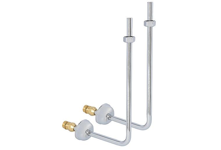 Verbindungsrohr VPE 2 Ø12mm 90°, CU Chrom Verbindungsrohr VPE 2 Ø12mm 90°, CU Chrom