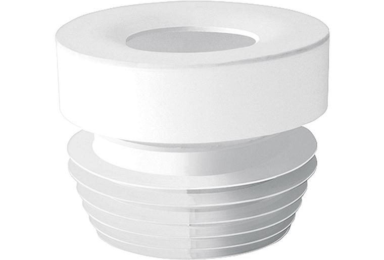 WC-Anschluss gerade Ø 100-110 mm, Farbe: Weiß WC-Anschluss gerade Ø 100-110 mm, Farbe: Weiß