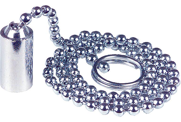 Kugelketten mit Gegengewicht 40 cm lang passend für Einlochbatterien chrom