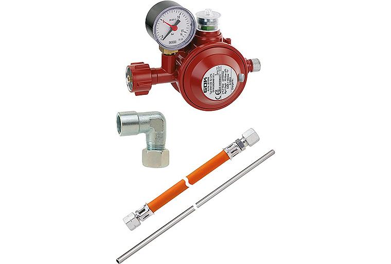 Herdanschluss-Set Basic, 1,5kg/h,50mbar, für Haushaltsanlagen Herdanschluss-Set Basic, 1,5kg/h,50mbar, für Haushaltsanlagen