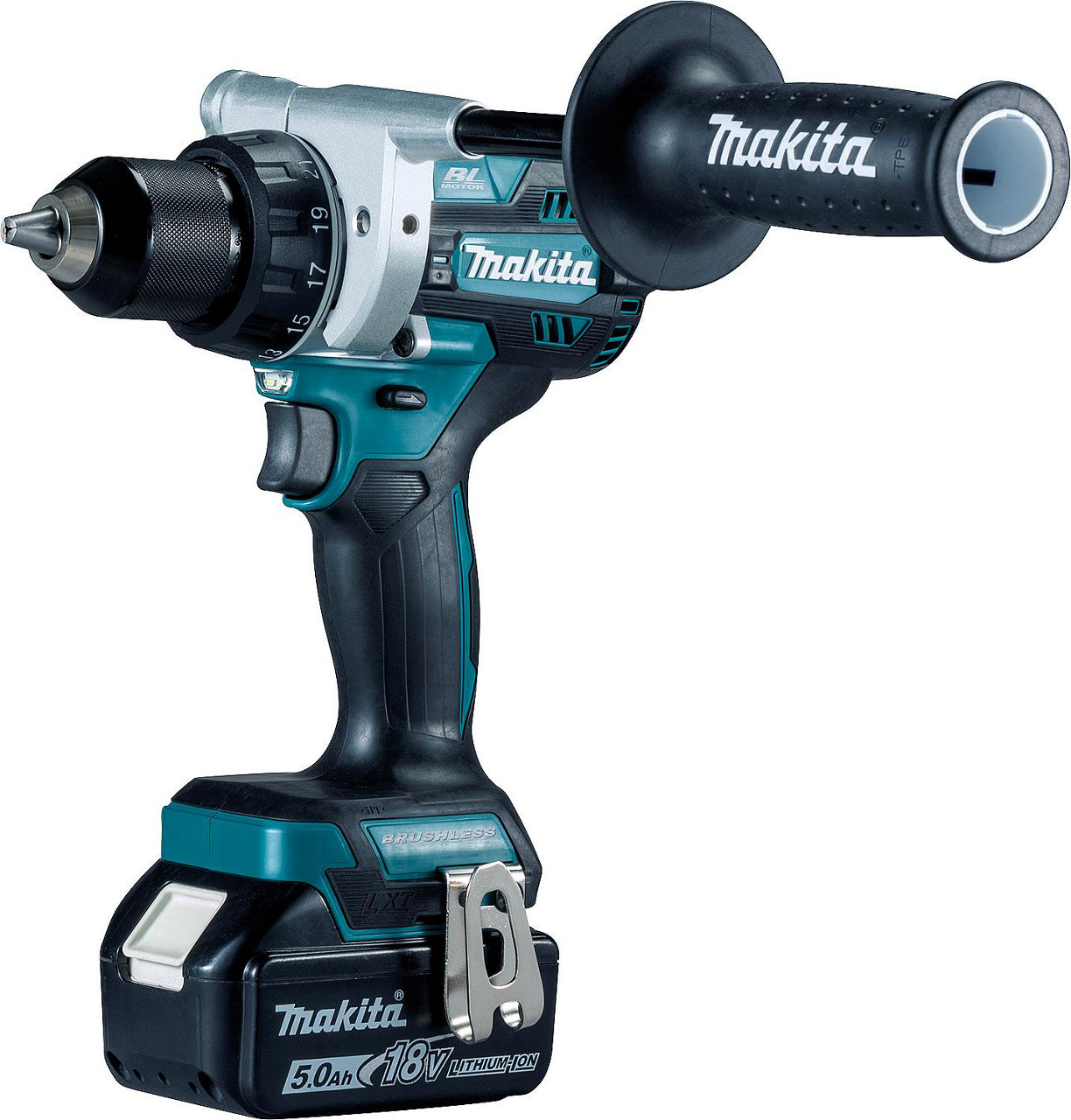 Akku-Bohrschrauber Makita® DDF486RTJ 18V mit 2 x 5,0 Ah-Akkus und Ladegerät im MAKPAC Akku-Bohrschrauber Makita® DDF486RTJ 18V mit 2 x 5,0 Ah-Akkus und Ladegerät im MAKPAC
