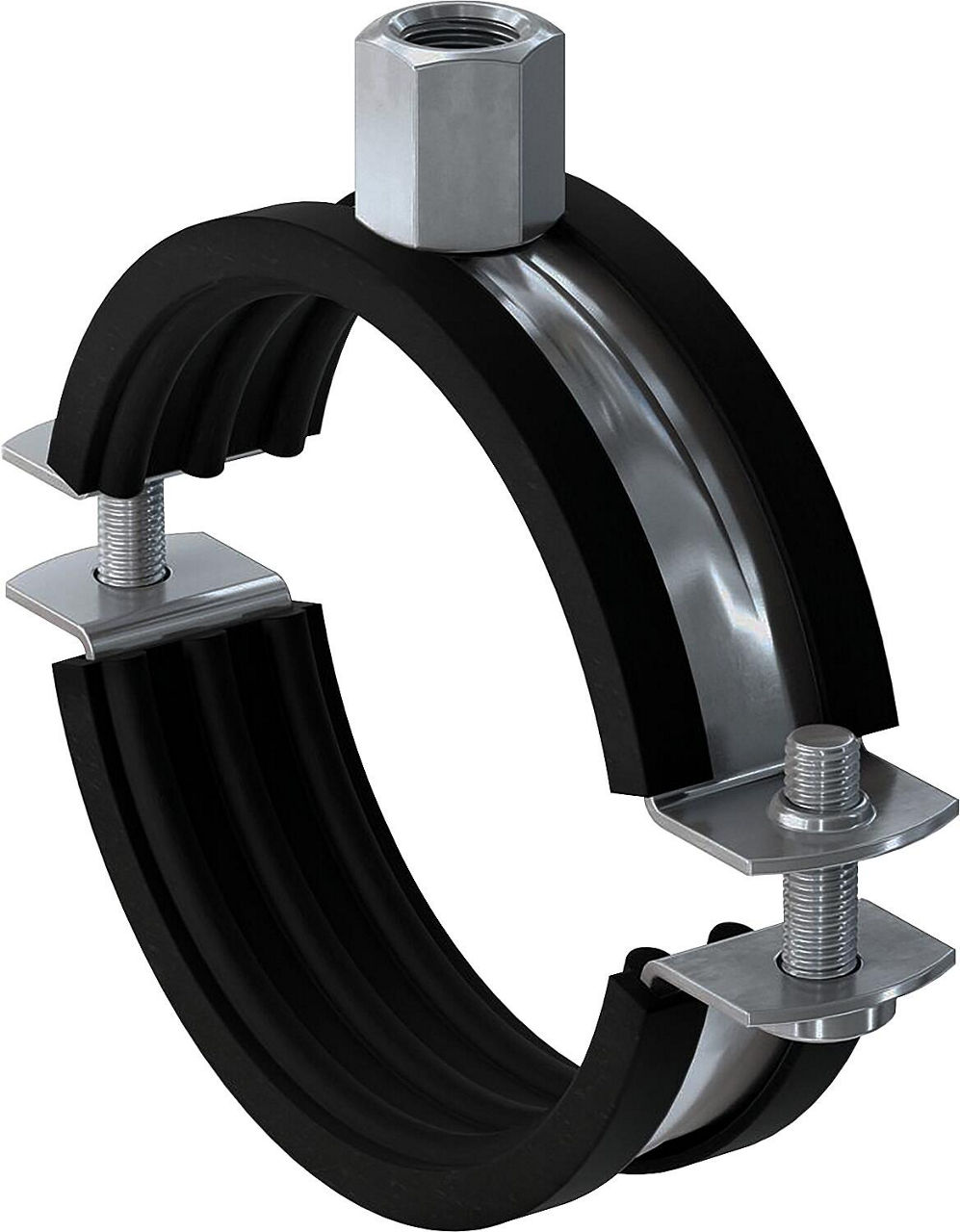 Zweischrauben-Schelle aus Edelstahl 60-64 mm M8/10 2'' Zweischrauben-Schelle aus Edelstahl 60-64 mm M8/10 2''