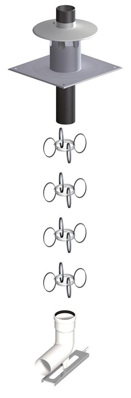Kunststoff-Abgassystem Basis Set 3 - DN 80
