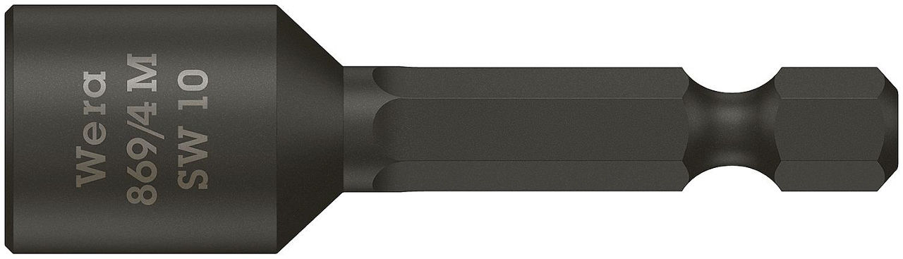 Außensechskant-Steckschlüsseleinsatz Bit 869/4 M mit 1/4"-Antrieb, metrisch, magnetisch, SW 12,0 x 65mm