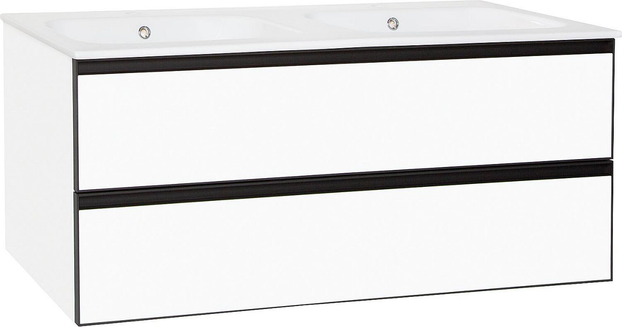 WTU weiß matt + Keramik-WT weiß Benaro, 1210x515x510mm