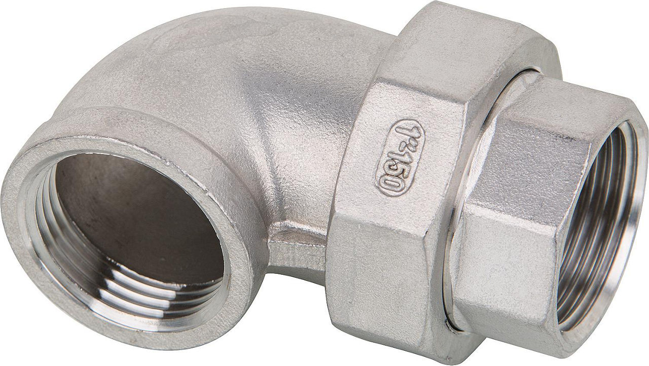 Winkelverschraubung V4A 1 1/2" IG/IG konisch dichtend Winkelverschraubung V4A 1 1/2" IG/IG konisch dichtend