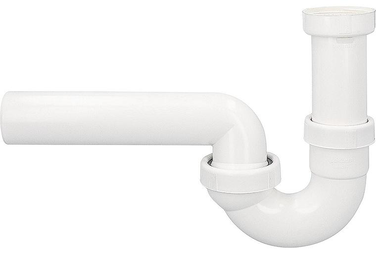 Spülen-Röhrensiphon Dallmer Typ 100/0, DN50 (2") x DN50, Kunststoff weiß Spülen-Röhrensiphon Dallmer Typ 100/0, DN50 (2") x DN50, Kunststoff weiß