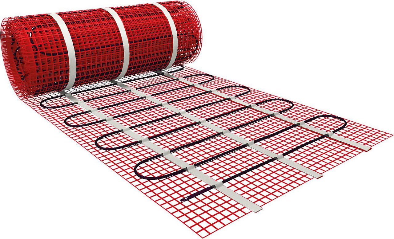 Dünnbett Heizmatte z.Einbau in Fliesenkleber, 8,0x0,5m=4,0m², 600W Dünnbett Heizmatte z.Einbau in Fliesenkleber, 8,0x0,5m=4,0m², 600W