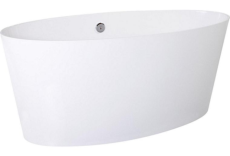 Badewanne OVO 1593x650x720 mm freistehend Inhalt: 310 l Mineralguss weiß