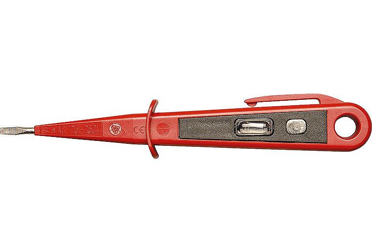 Phasenprüfer Rot 125-250V, VDE/GS, Schneide 3mm ganze Länge 150mm Phasenprüfer Rot 125-250V, VDE/GS, Schneide 3mm ganze Länge 150mm