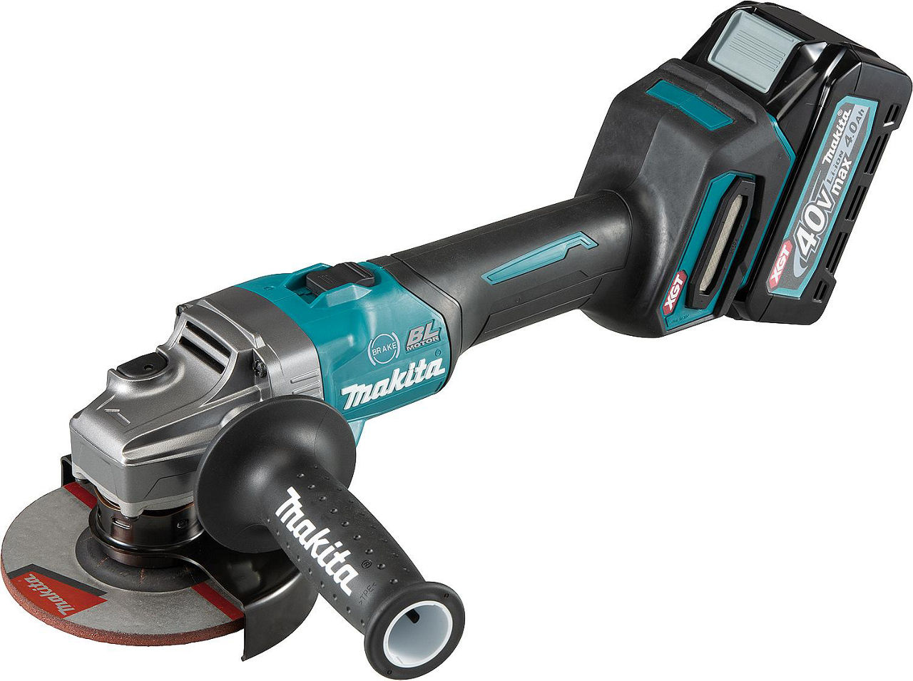 Akku-Winkelschleifer Makita 40V GA005GM201 mit 2x 4,0 Ah Akkus und Ladegerät Akku-Winkelschleifer Makita 40V GA005GM201 mit 2x 4,0 Ah Akkus und Ladegerät