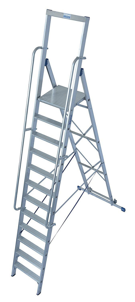 STUFEN-STEHLEITER Krause Stabilo mit grosser Standplattform 12 STUFEN 127822 STUFEN-STEHLEITER Krause Stabilo mit grosser Standplattform 12 STUFEN 127822