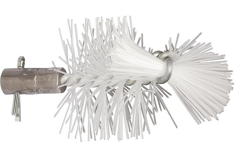 Heizkesselbürste mit Stirnbesatz IG M10 mit Splint,passend für Buderus Gusskessel,Polyamid transp.