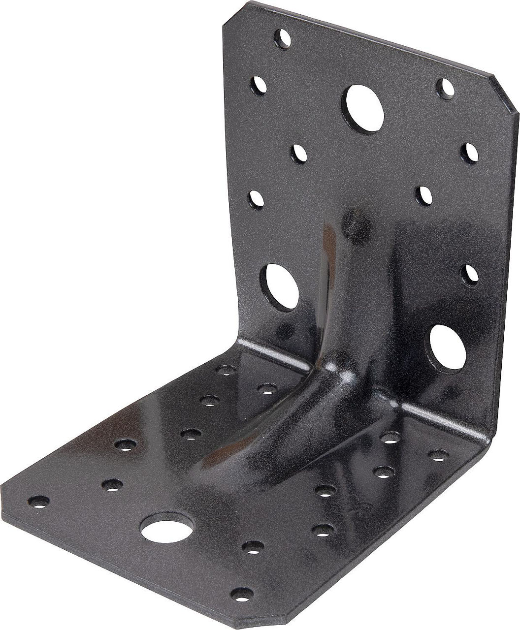 Schwerlast-Winkelverbinder 105 x 105 x 90 mm, mit Sicke DURAVIS®, Material: Stahl, sendzimirverzinkt, Oberfläche: schwarz-diamant Schwerlast-Winkelverbinder 105 x 105 x 90 mm, mit Sicke DURAVIS®, Material: Stahl, sendzimirverzinkt, Oberfläche: schwarz-diamant