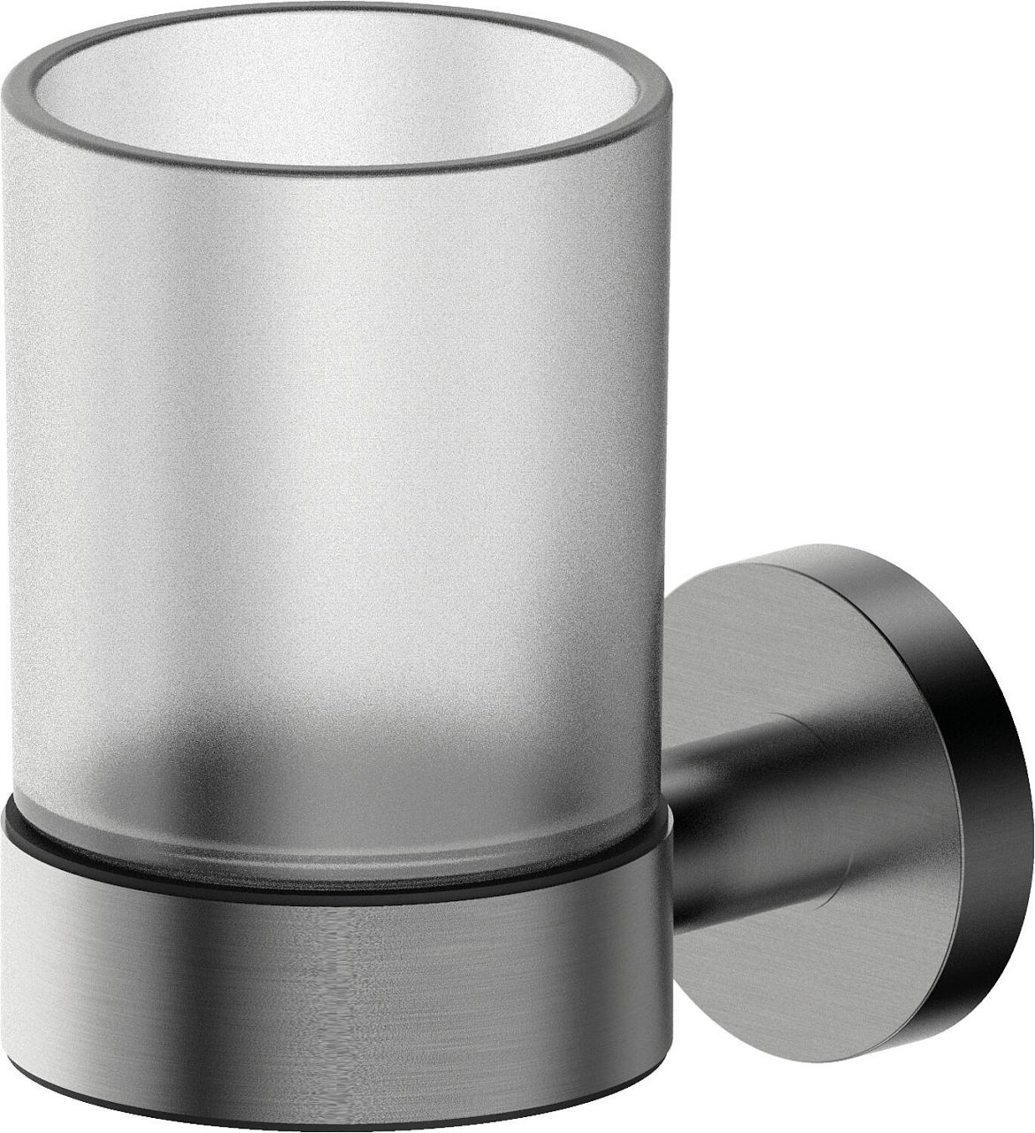 Glashalter Eldrid mit Wandhalter Messing Farbe Gunmetal