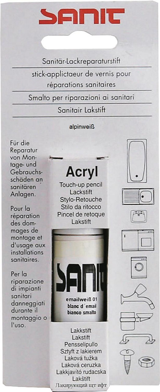 SANIT Lackreparaturstift alpinweiß SANIT Lackreparaturstift alpinweiß