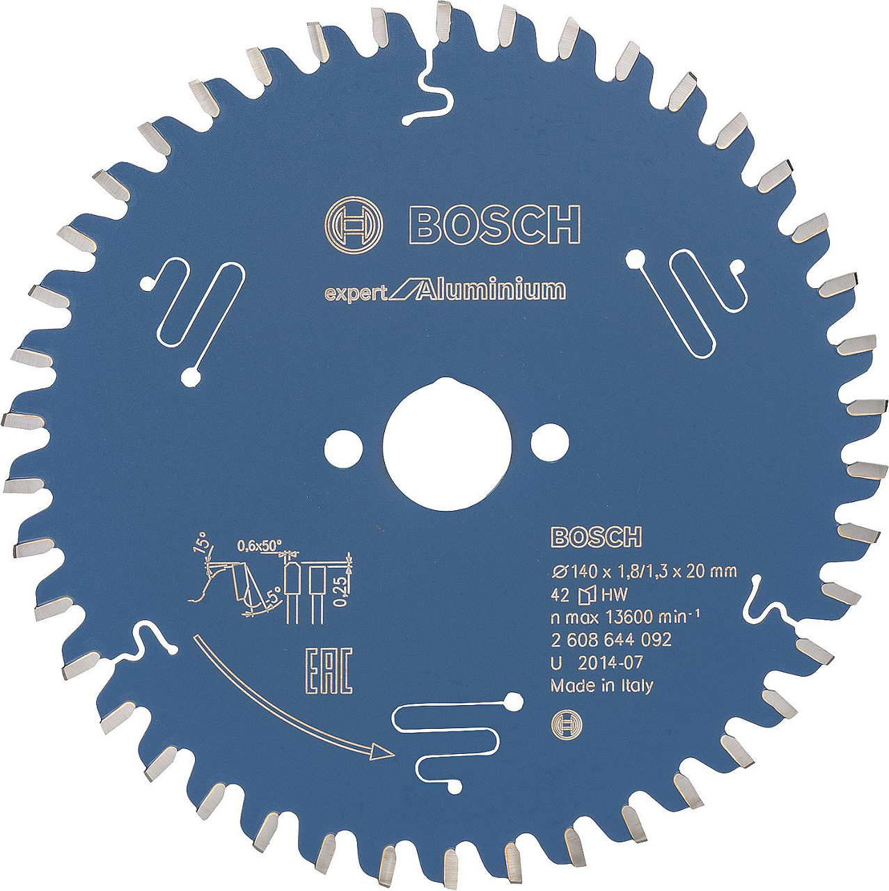 Kreissägeblatt Bosch für Aluminium und Nichteisenmetalle 140x20mm Kreissägeblatt Bosch für Aluminium und Nichteisenmetalle 140x20mm