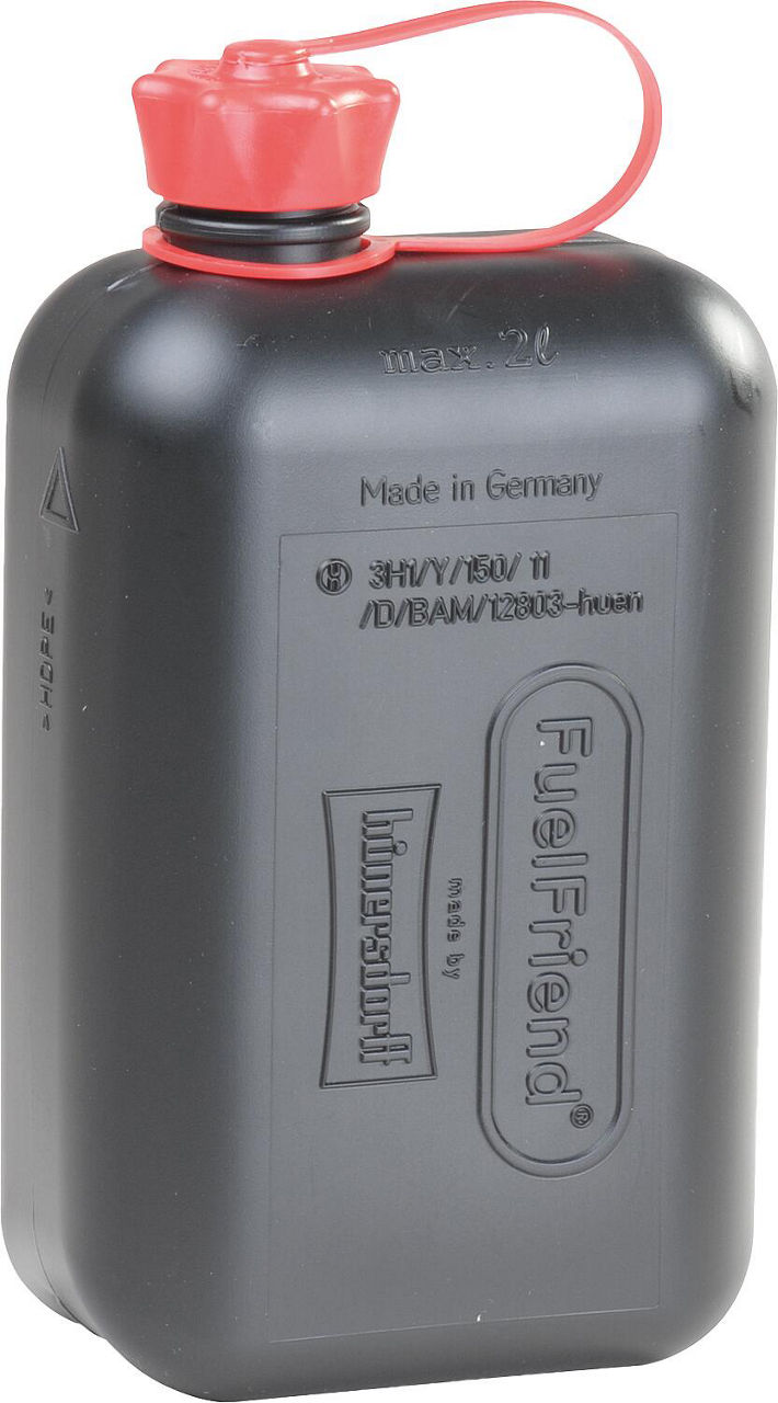 Kanister FuelFriend BIG 2,0l schwarz, mit roter Verschraubung Kanister FuelFriend BIG 2,0l schwarz, mit roter Verschraubung