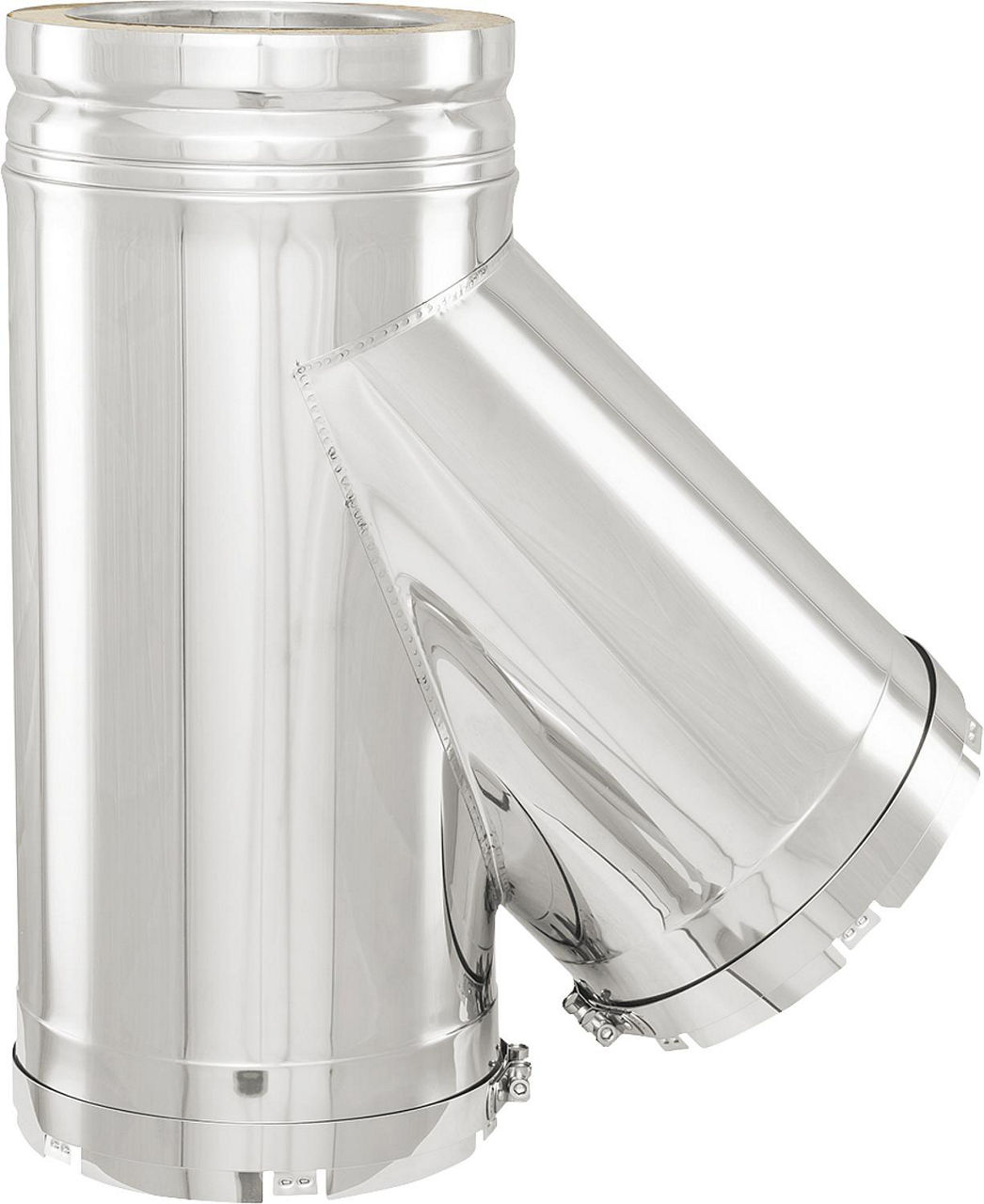 Doppelwandiges Abgassystem T-Stück 45° FU DN 130 Doppelwandiges Abgassystem T-Stück 45° FU DN 130