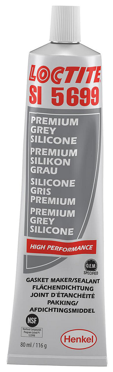 Flächendichtung hochelastisch (Silikondichtung - NSF) LOCTITE SI 5699 grau, 80ml Tube Flächendichtung hochelastisch (Silikondichtung - NSF) LOCTITE SI 5699 grau, 80ml Tube