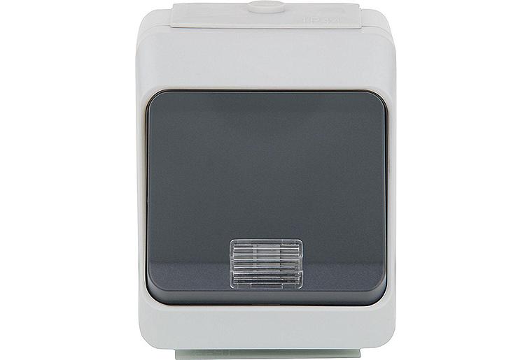 AP-Taster Nortic IP 44 Wechsler mit Kontrolllampe