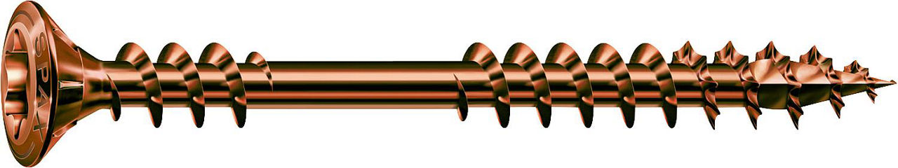 Linsenkopfschraube SPAX® Edelstahl A2 Antik Fixiergewinde T-STAR Plus Ø 4,5 x 60 mm, VPE 100 Stück